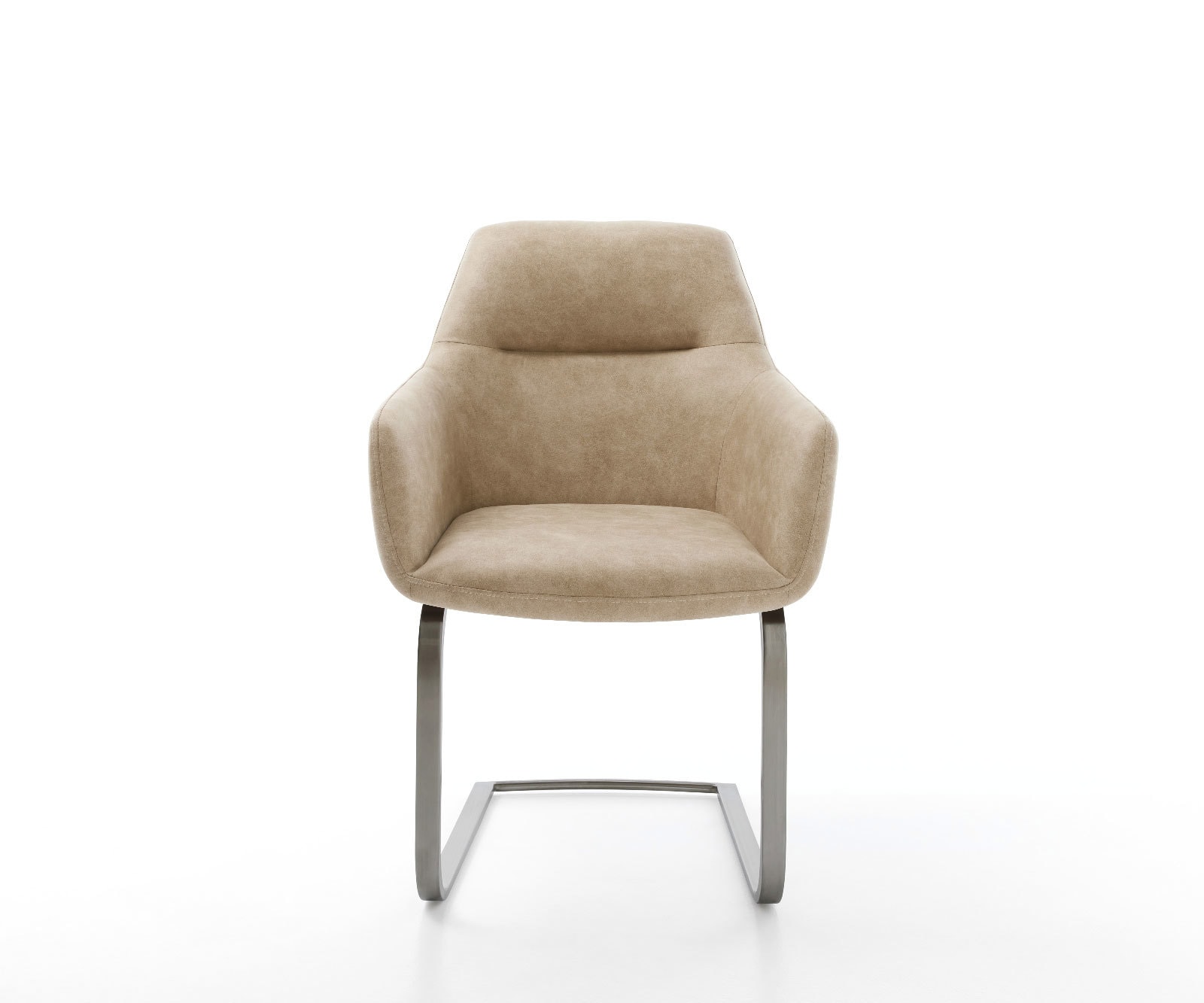 Freischwinger Pejo-Flex Mikrofaser Beige Vintage Freischwinger flach Graphit Taschenfederkern 1