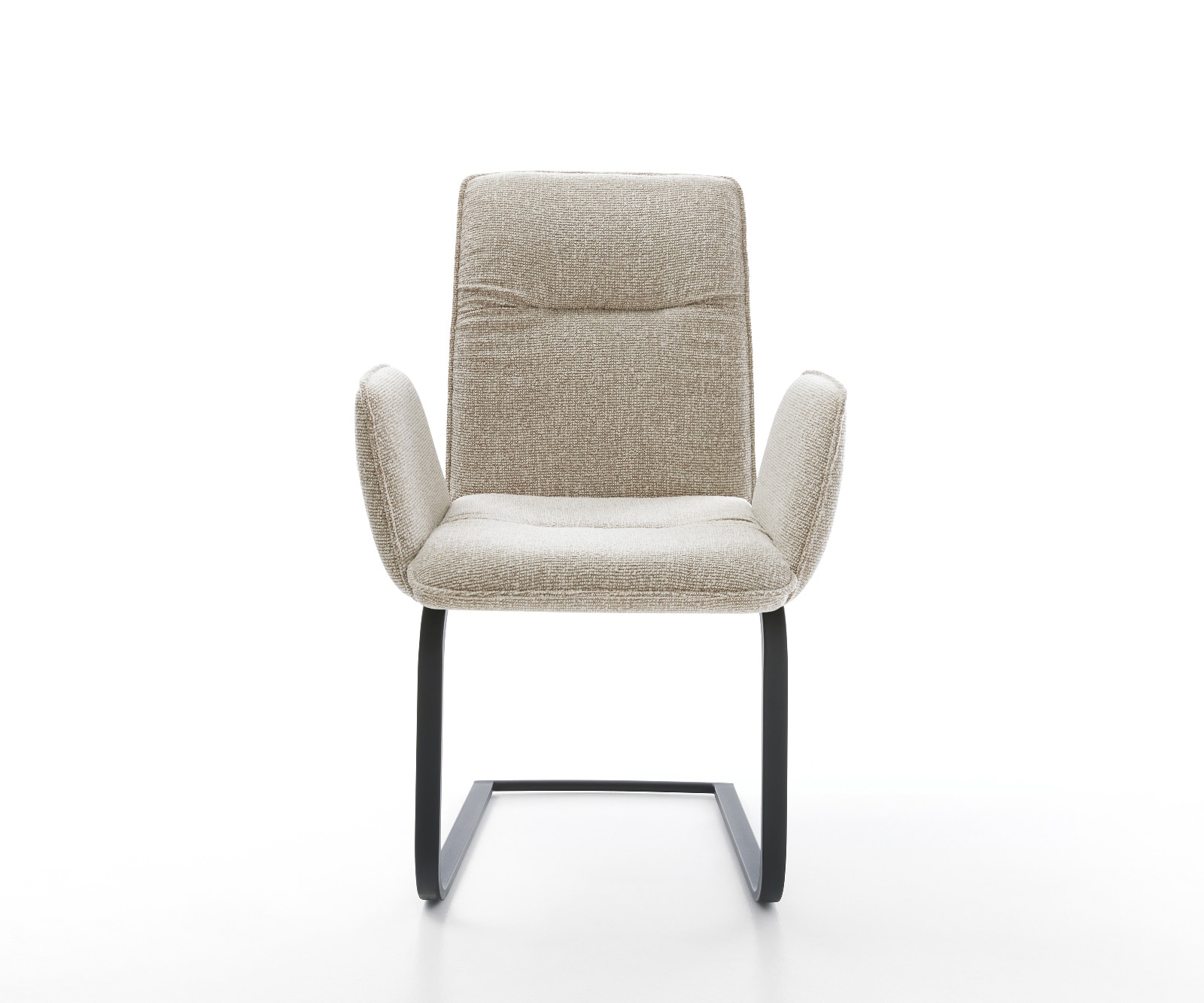 Freischwinger Vinja-Flex Webstoff Soft Beige Freischwinger flach Schwarz 1