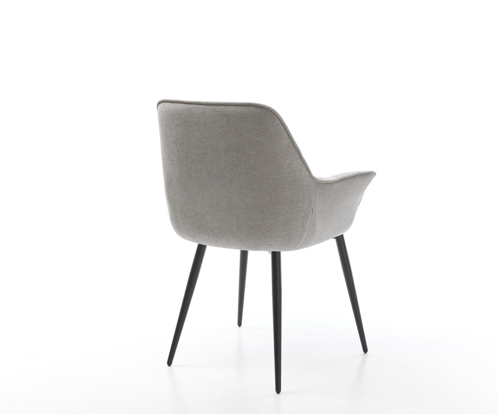 Esszimmerstuhl Kaira-Flex Strukturstoff Soft Grau 4-Fuß konisch Schwarz 5