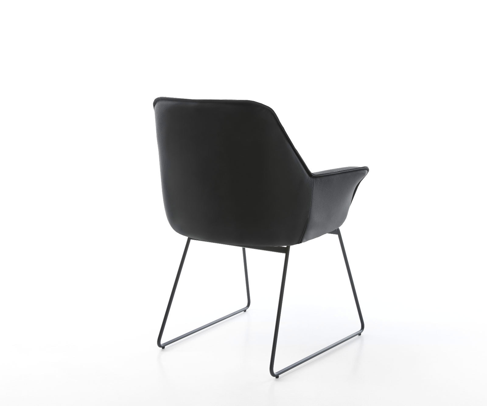 Esszimmerstuhl Kaira-Flex Echt-Leder Schwarz Kufengestell Schwarz 4 Esszimmerstuhl Kaira-Flex Echt-Leder Schwarz Kufengestell Schwarz 4