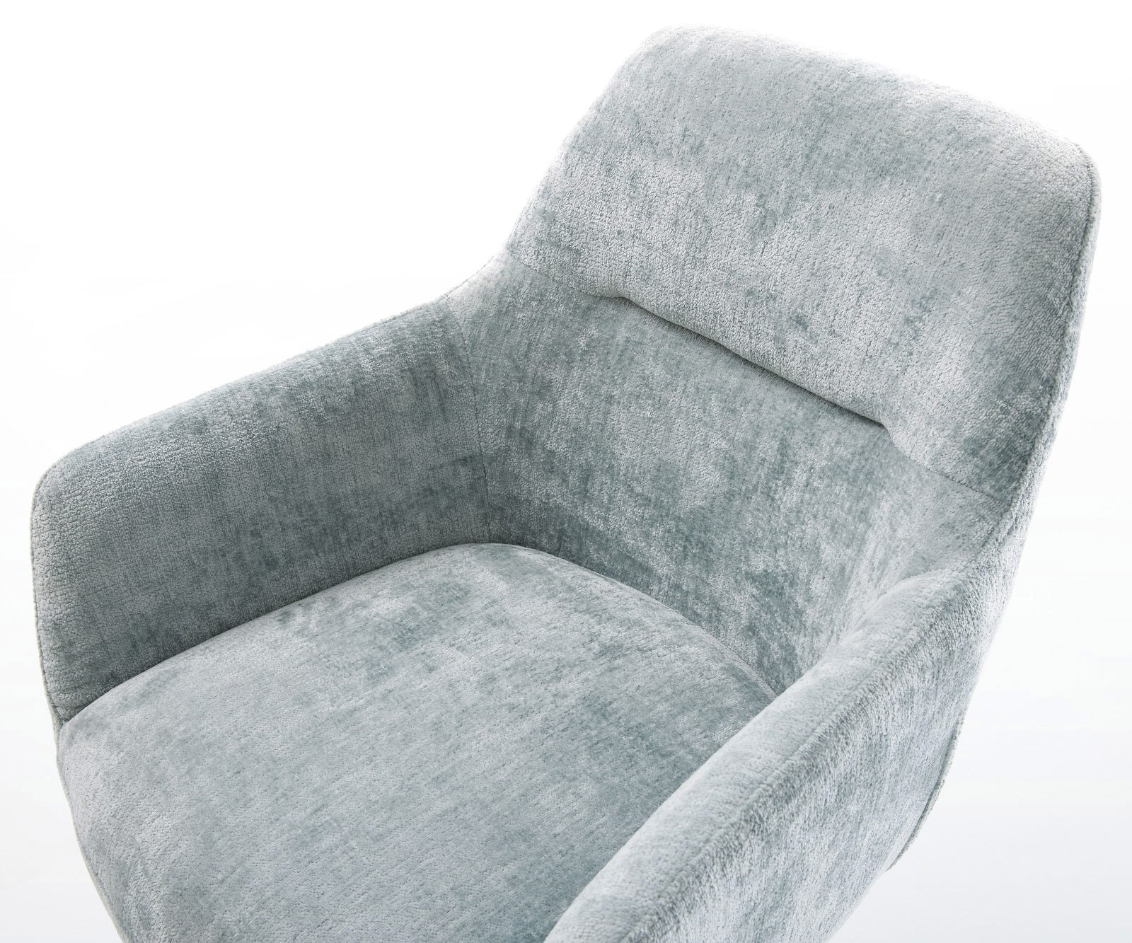 Freischwinger Pejo-Flex Chenille Pastellblau Freischwinger rund Edelstahl Taschenfederkern 3