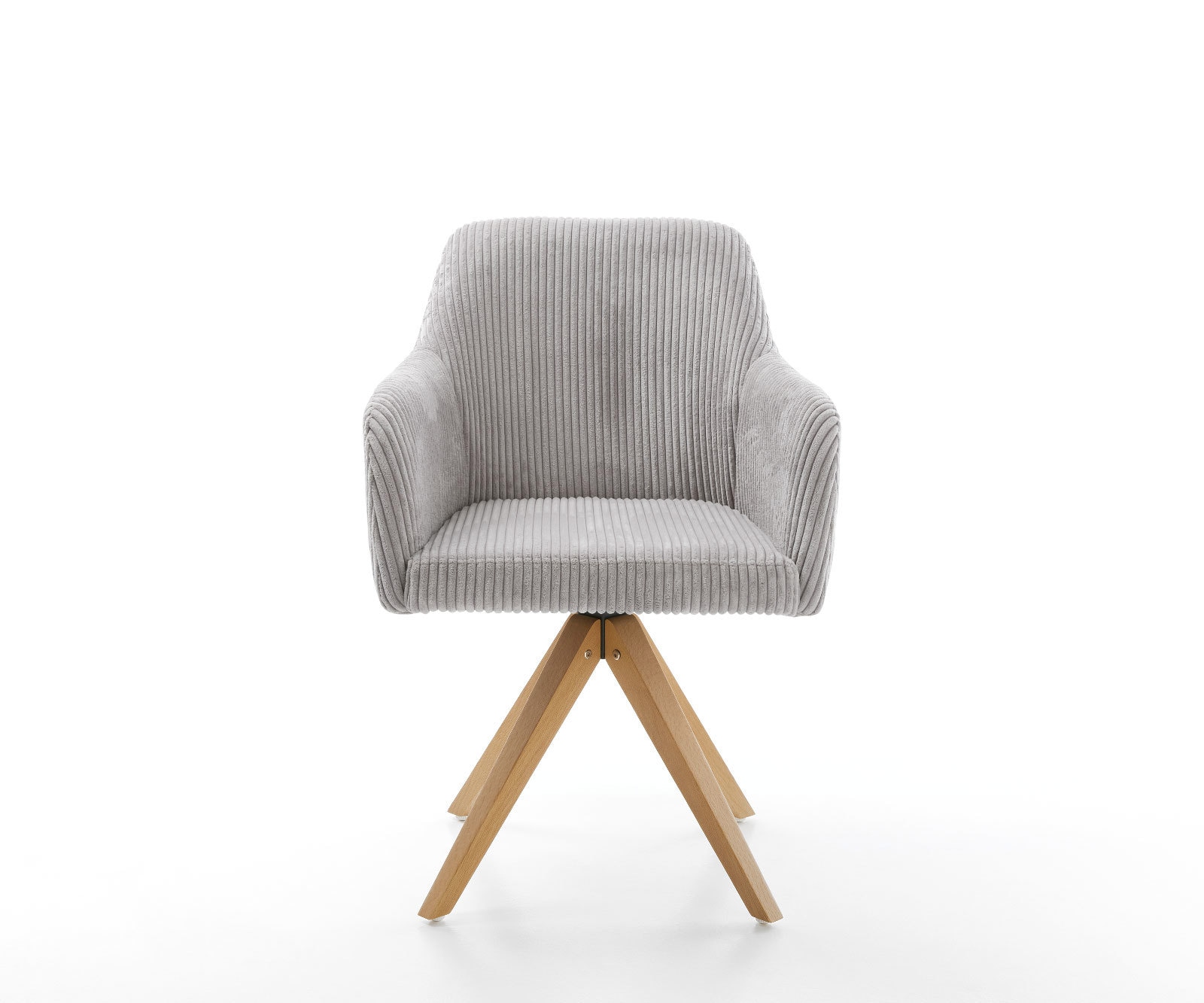 Esszimmerstuhl Greg-Flex Cord Silbergrau Holzgestell kantig Natur Taschenfederkern 1 Esszimmerstuhl Greg-Flex Cord Silbergrau Holzgestell kantig Natur Taschenfederkern 1