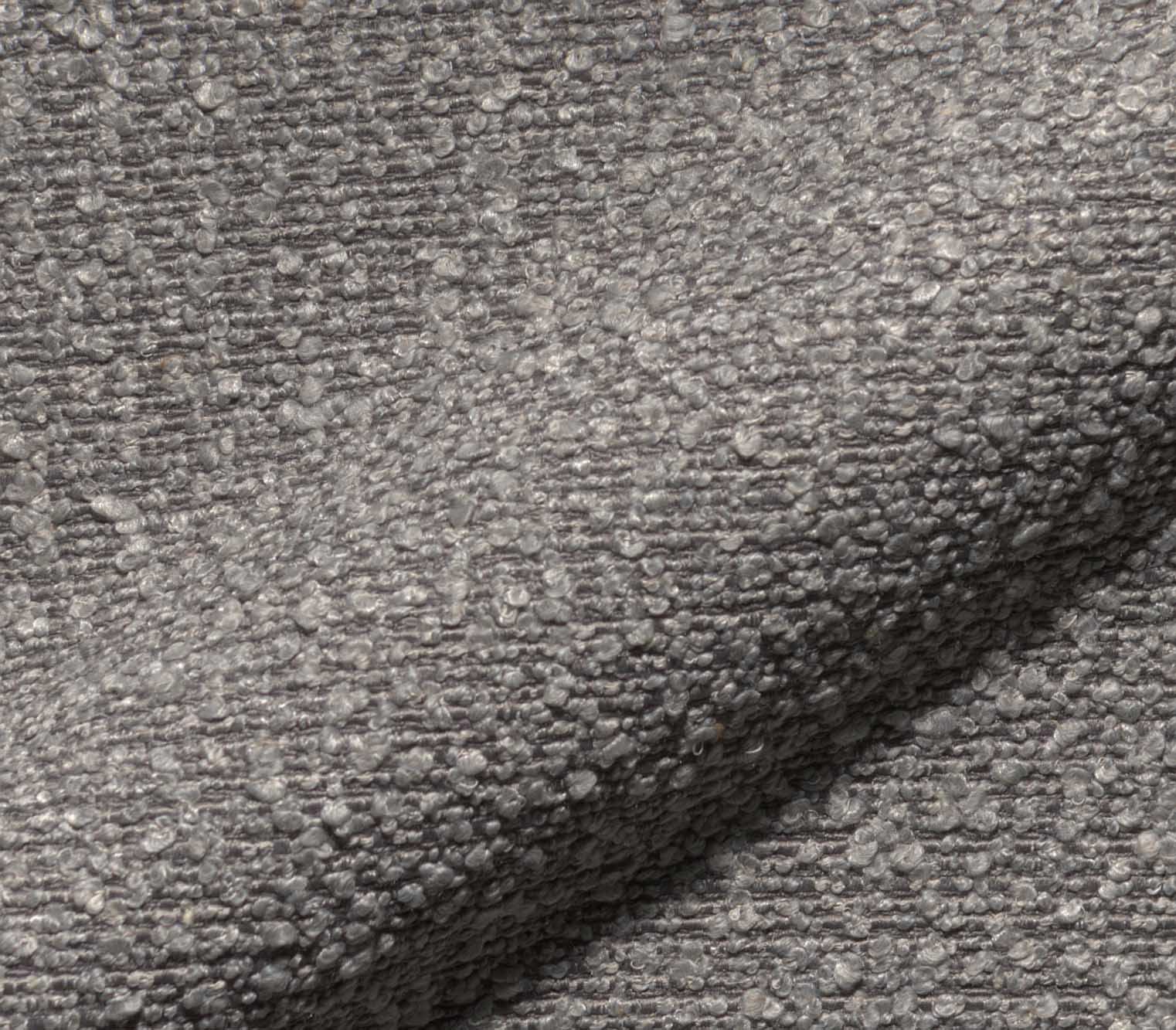 Drehstuhl Nube-Flex mit Armlehnen Bouclé Silbergrau Kreuzgestell breit Effektfinish Titan 360° drehbar Taschenfederkern 2