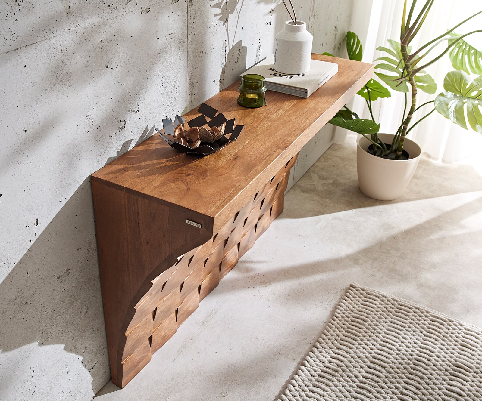 Konsole Eremos 120x35 cm Akazie Natur 3
