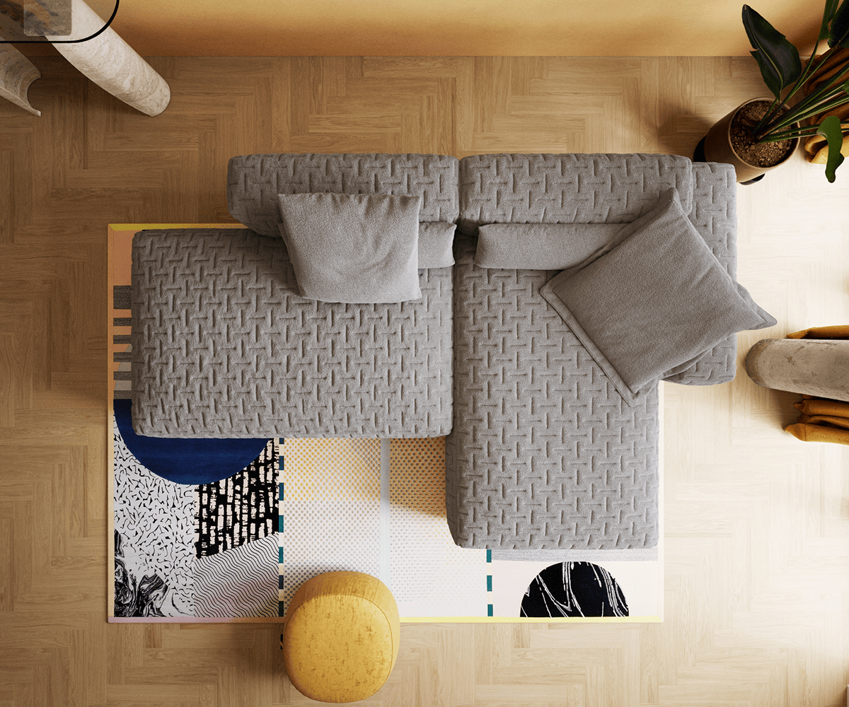 Ecksofa Freestyle Icon 310x200 cm Strukturstoff Soft Grau 5