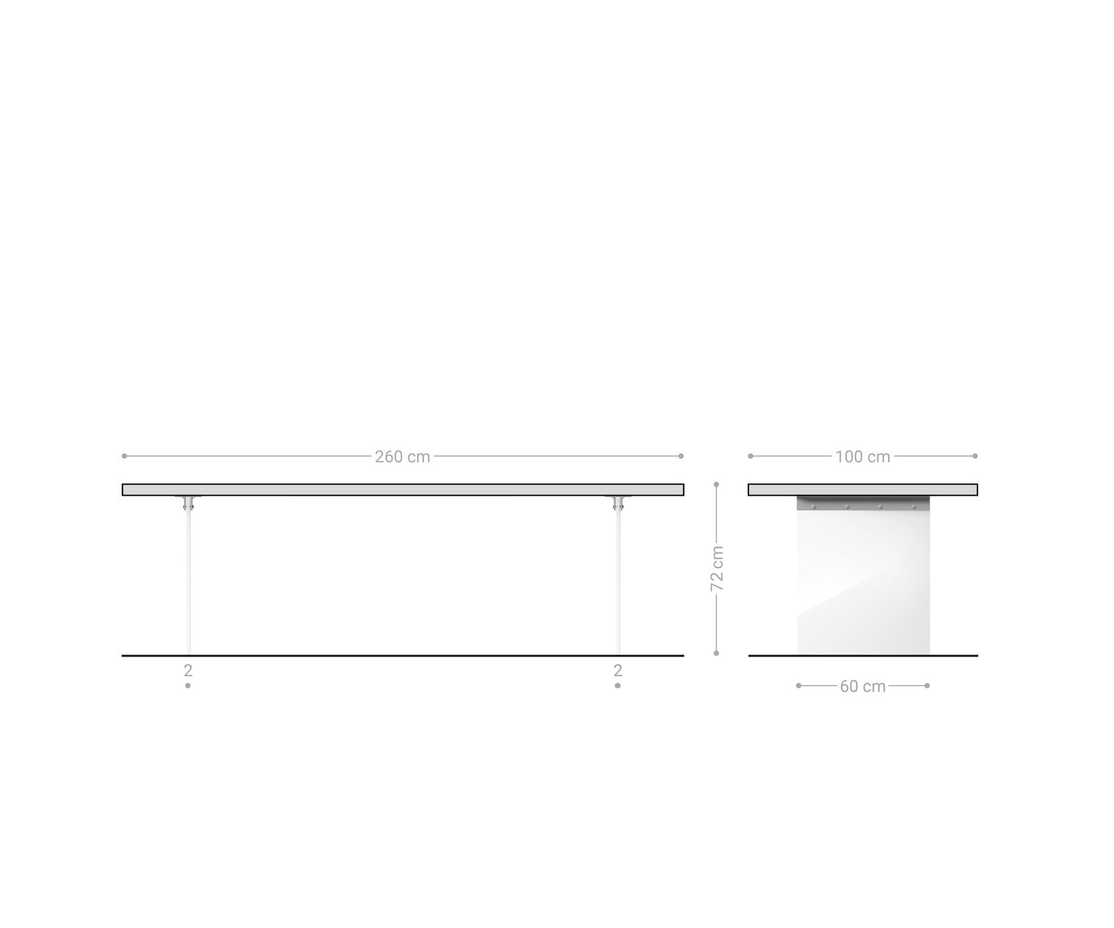 Esstisch Edge 260x100x2,5-3 Eiche Natur Glas Live-Edge 9