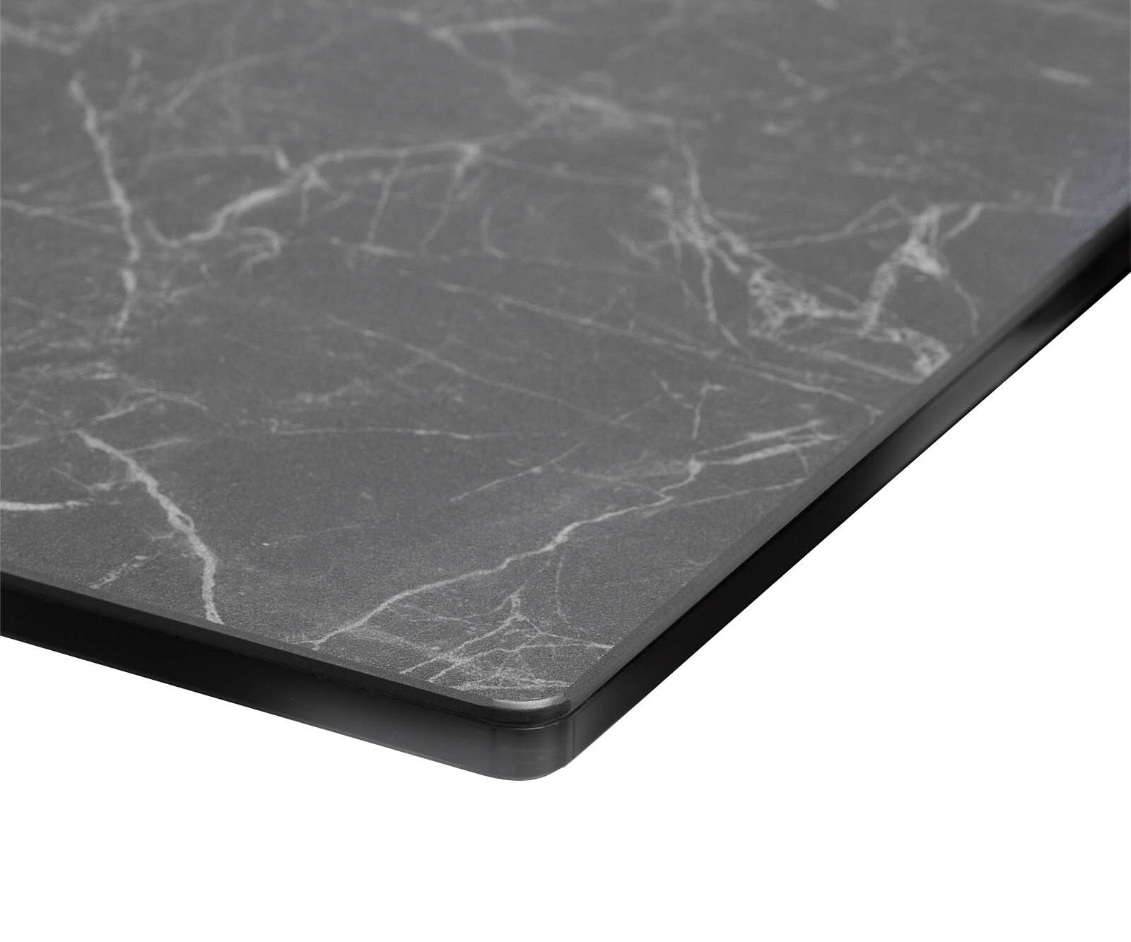 Esstisch Edge 300x100 Keramik Laminam® Nero Greco Anthrazit Edelstahl Breit 4