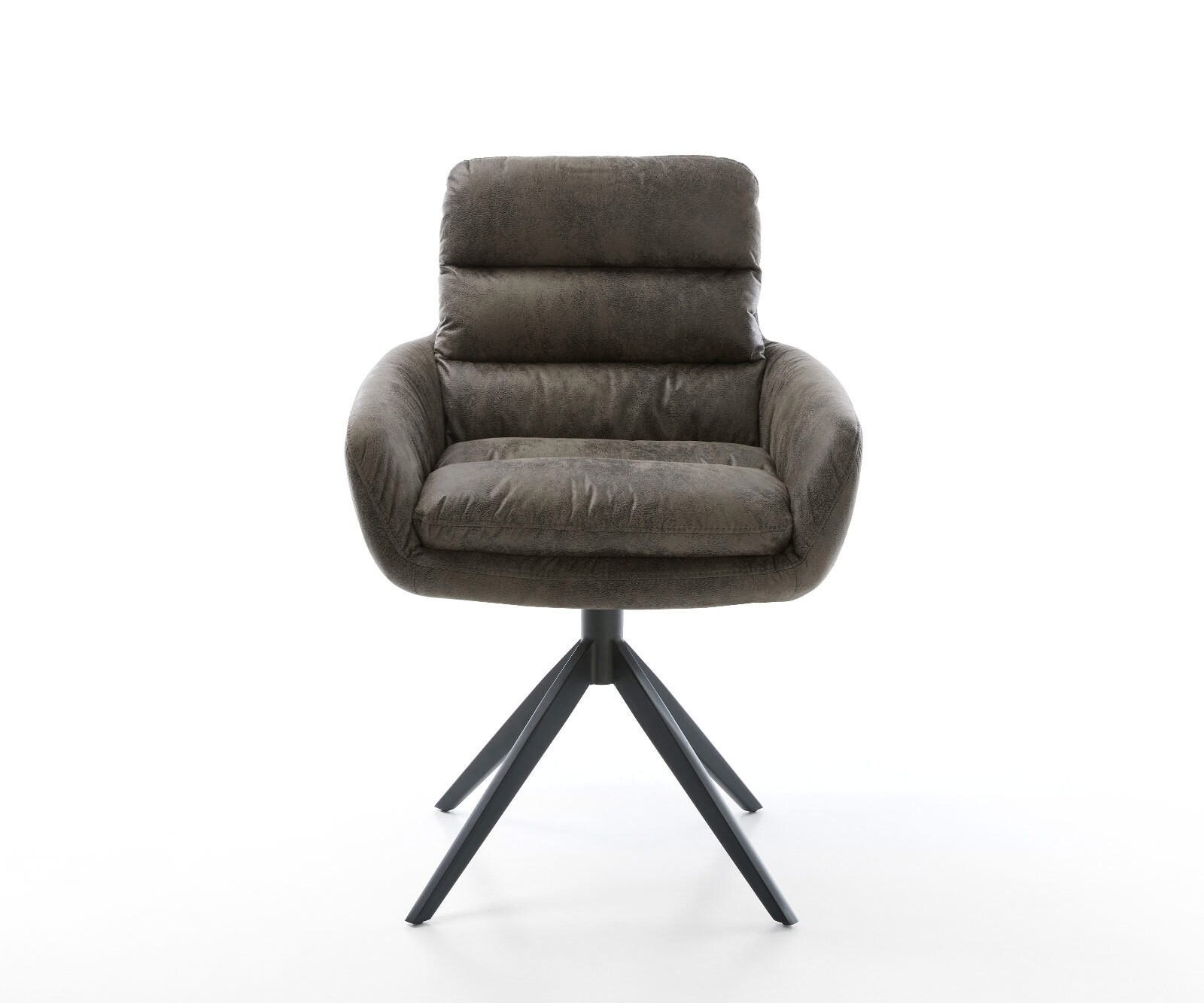 Drehstuhl Abelia-Flex mit Armlehnen Mikrofaser Grau Antik Kreuzgestell breit Schwarz 360° drehbar Wippfunktion 1 Drehstuhl Abelia-Flex mit Armlehnen Mikrofaser Grau Antik Kreuzgestell breit Schwarz 360° drehbar Wippfunktion 1