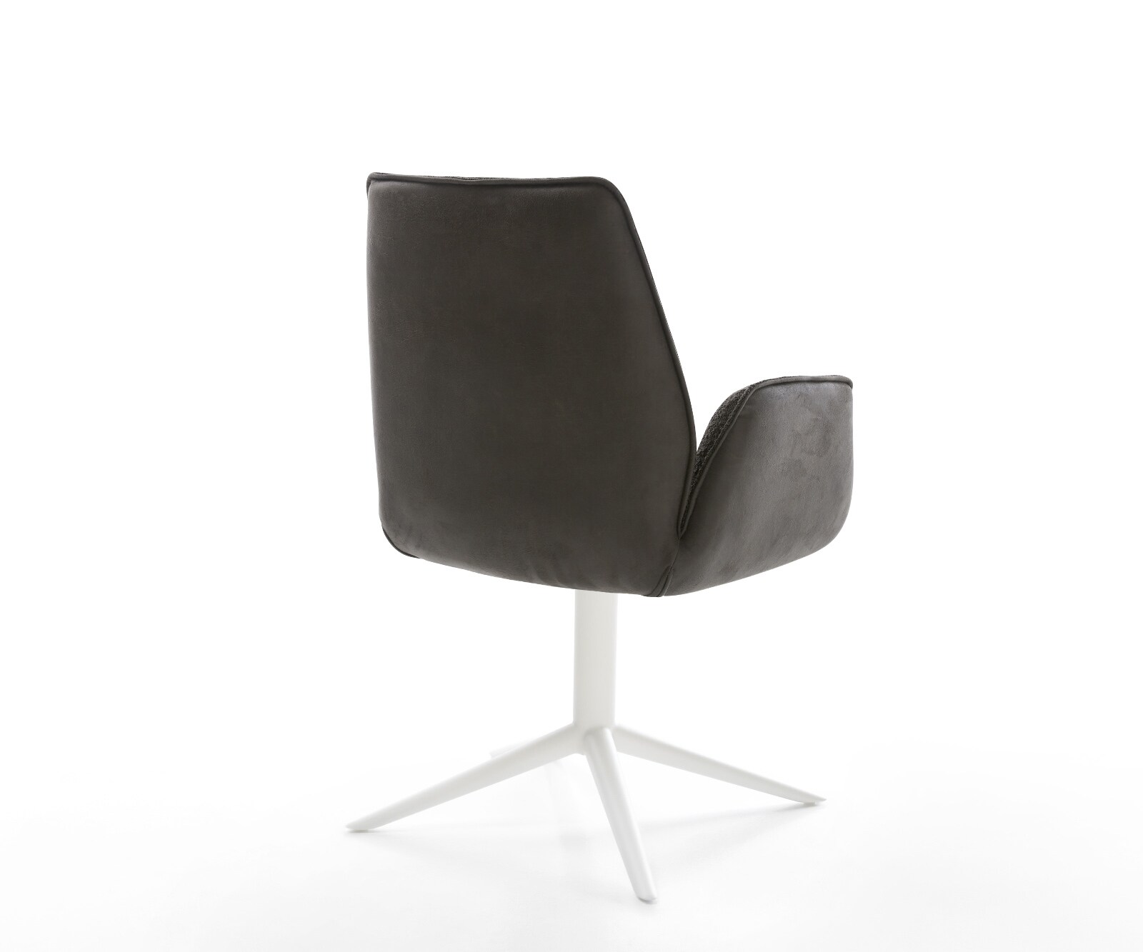 Drehstuhl Zoa-Flex Materialmix Schwarz Fußkreuz Weiß 360° drehbar Wippfunktion Taschenfederkern 5