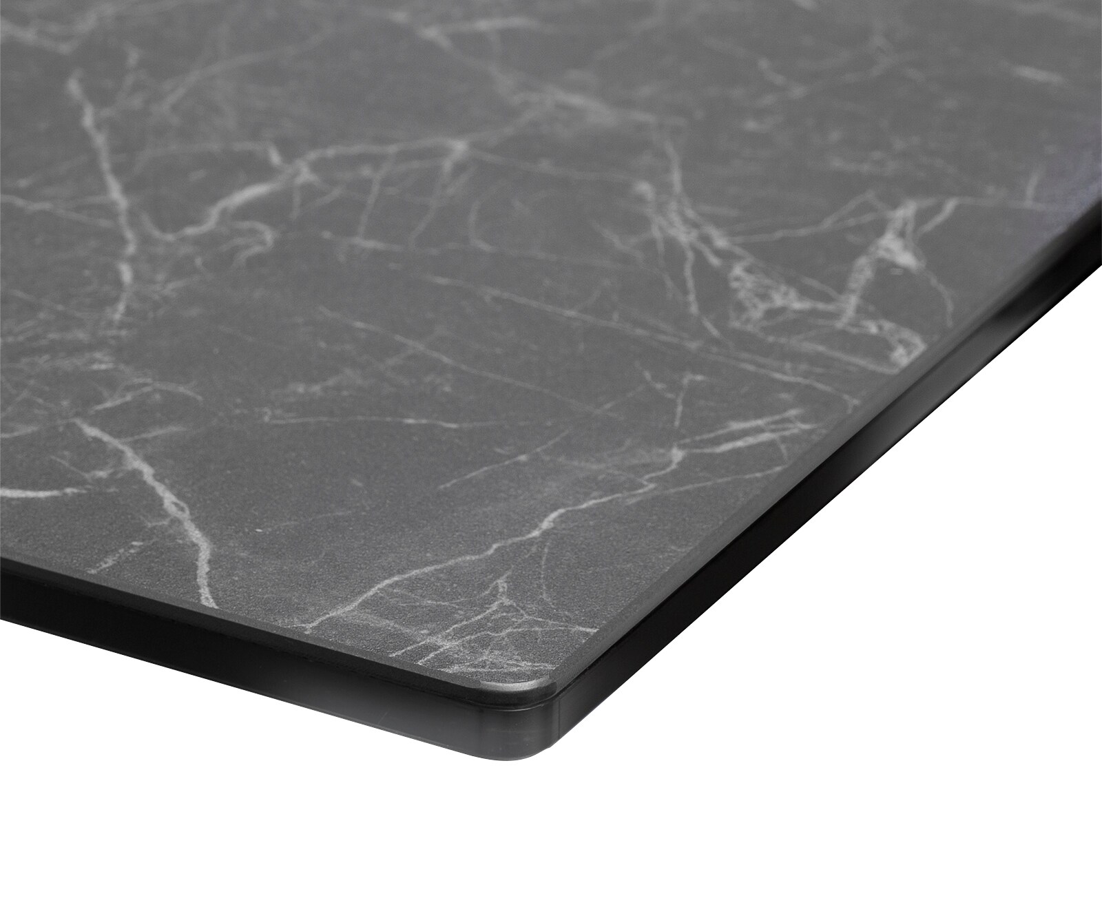 Esstisch Edge 180-220x100 Keramik Laminam®Nero Greco Anthrazit Wave Edelstahl ausziehbar 4