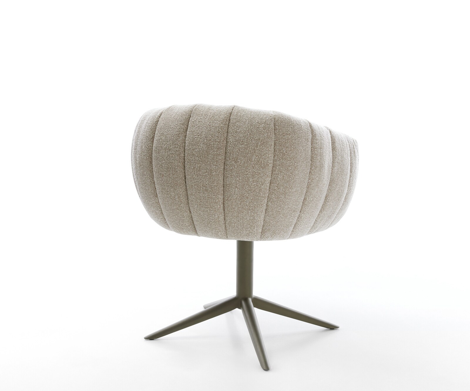 Drehstuhl Jada-Flex Webstoff Soft Beige Fußkreuz Effektfinish Titan 360° drehbar Wippfunktion Taschenfederkern 4