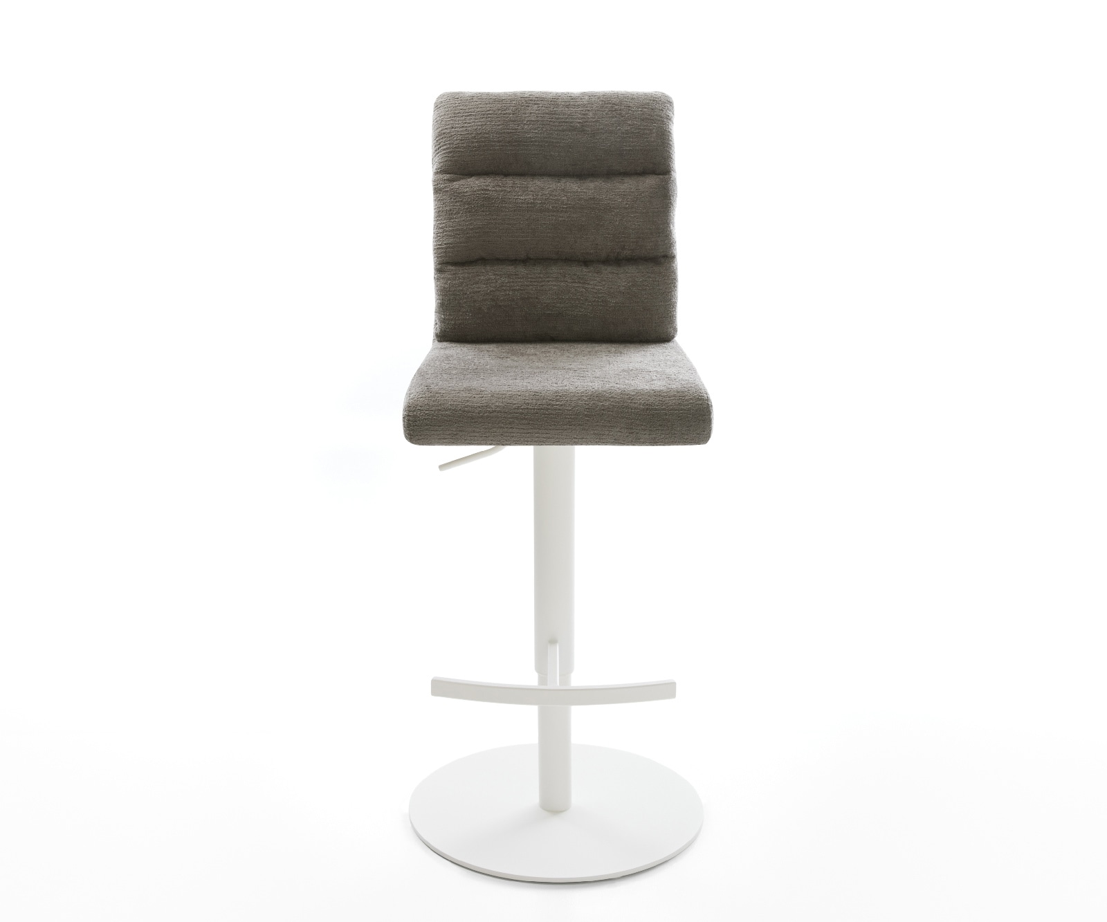 Barstuhl Pela-Flex Bouclé Soft Schlamm Drehfuß höhenverstellbar Metall Weiß 1