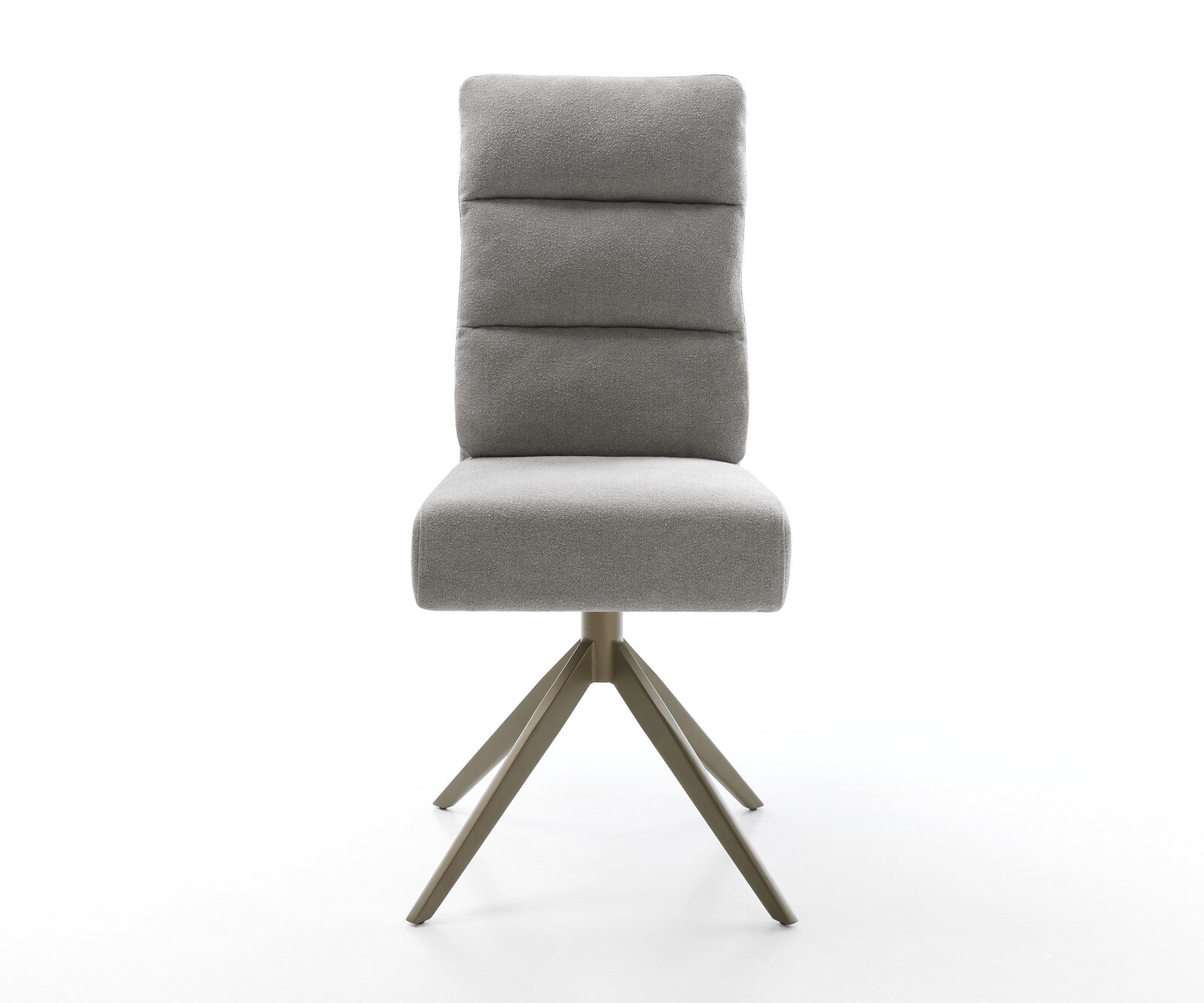 Drehstuhl Pela-Flex Strukturstoff Soft Grau Kreuzgestell breit Effektfinish Titan 360° drehbar Wippfunktion Taschenfederkern 2