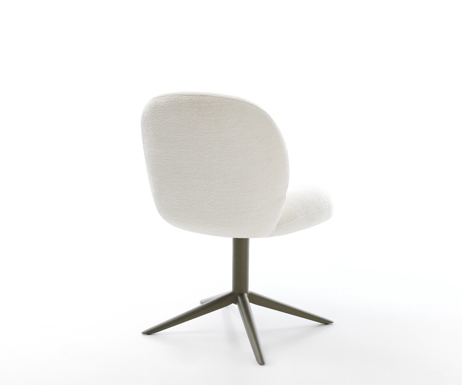 Drehstuhl Nube-Flex Bouclé Soft Beige Fußkreuz Effektfinish Titan 360° drehbar Wippfunktion Taschenfederkern 5