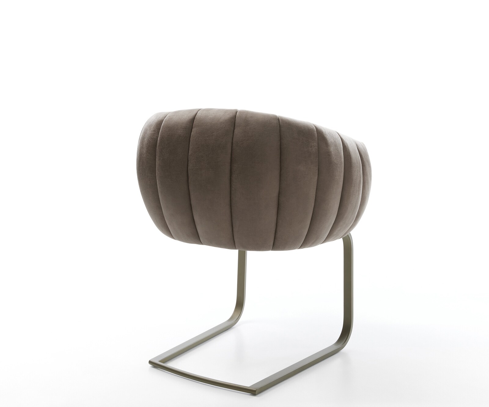 Freischwinger Jada-Flex Mikrofaser Taupe Vintage Freischwinger flach Effektfinish Titan Taschenfederkern 4