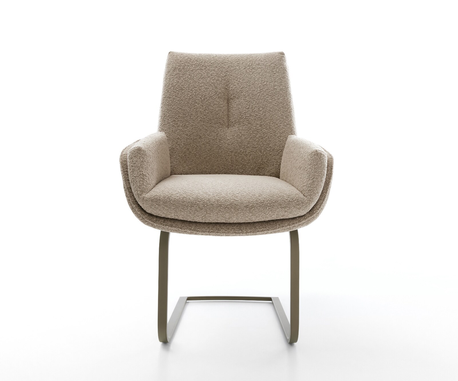 Freischwinger Clea-Flex Bouclé Schlamm Freischwinger flach Effektfinish Titan 1
