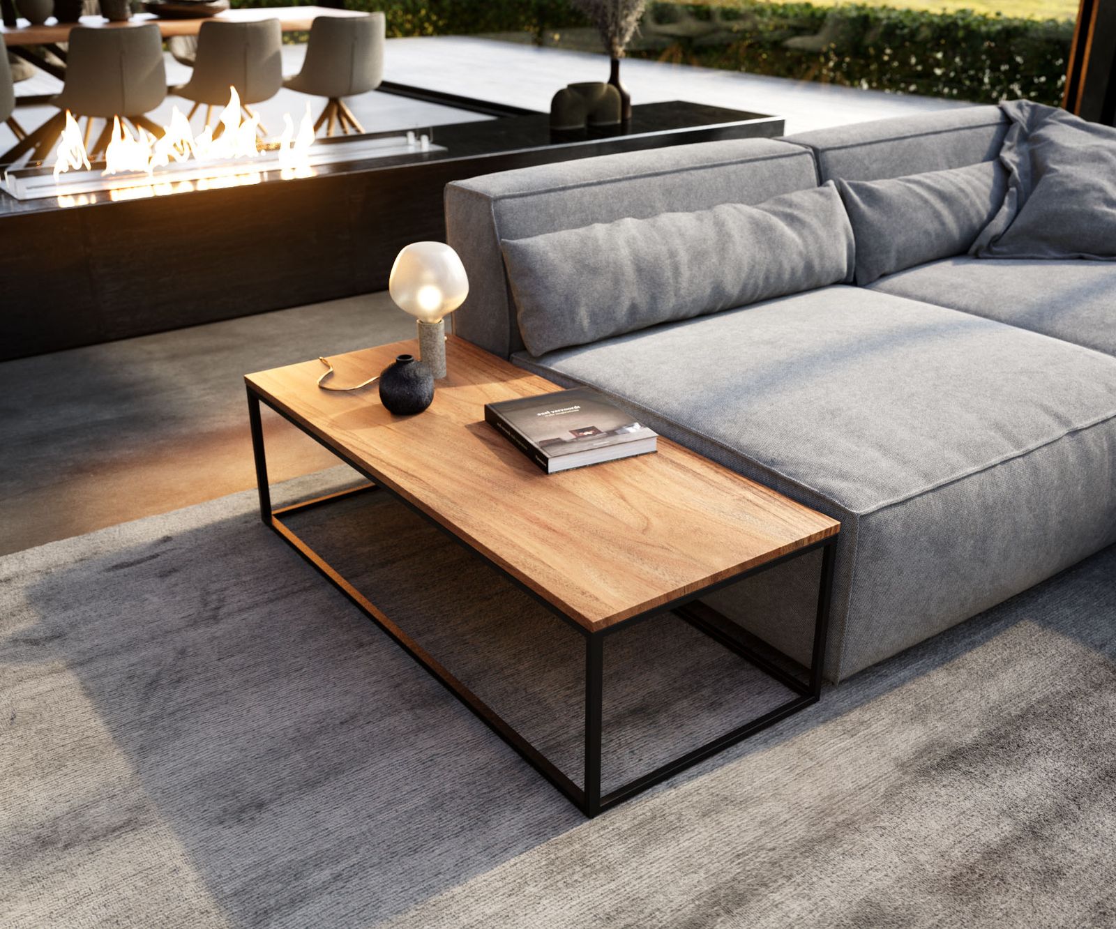Couchtisch Tatius 120x50 Akazie Natur Gestell schwarz passend zu Sofa Sirpio Couchtisch Tatius 120x50 Akazie Natur Gestell schwarz passend zu Sofa Sirpio