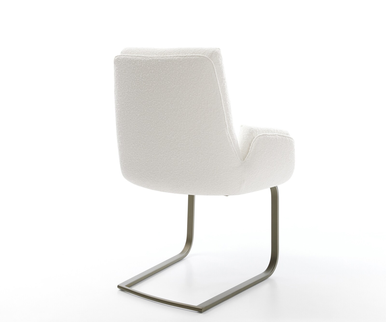 Freischwinger Clea-Flex Bouclé Creme-Weiß Freischwinger flach Effektfinish Titan 4