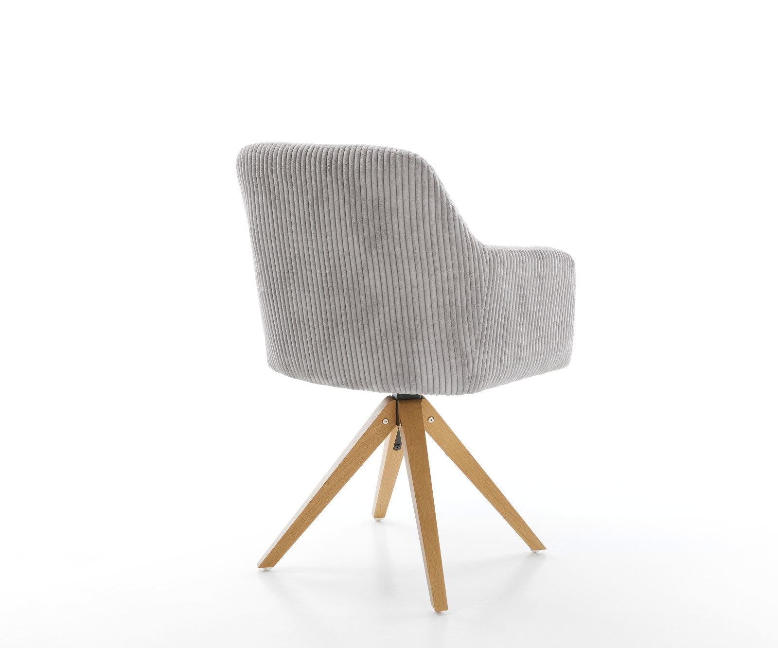 Esszimmerstuhl Greg-Flex Cord Silbergrau Holzgestell kantig Natur Taschenfederkern 4 Esszimmerstuhl Greg-Flex Cord Silbergrau Holzgestell kantig Natur Taschenfederkern 4