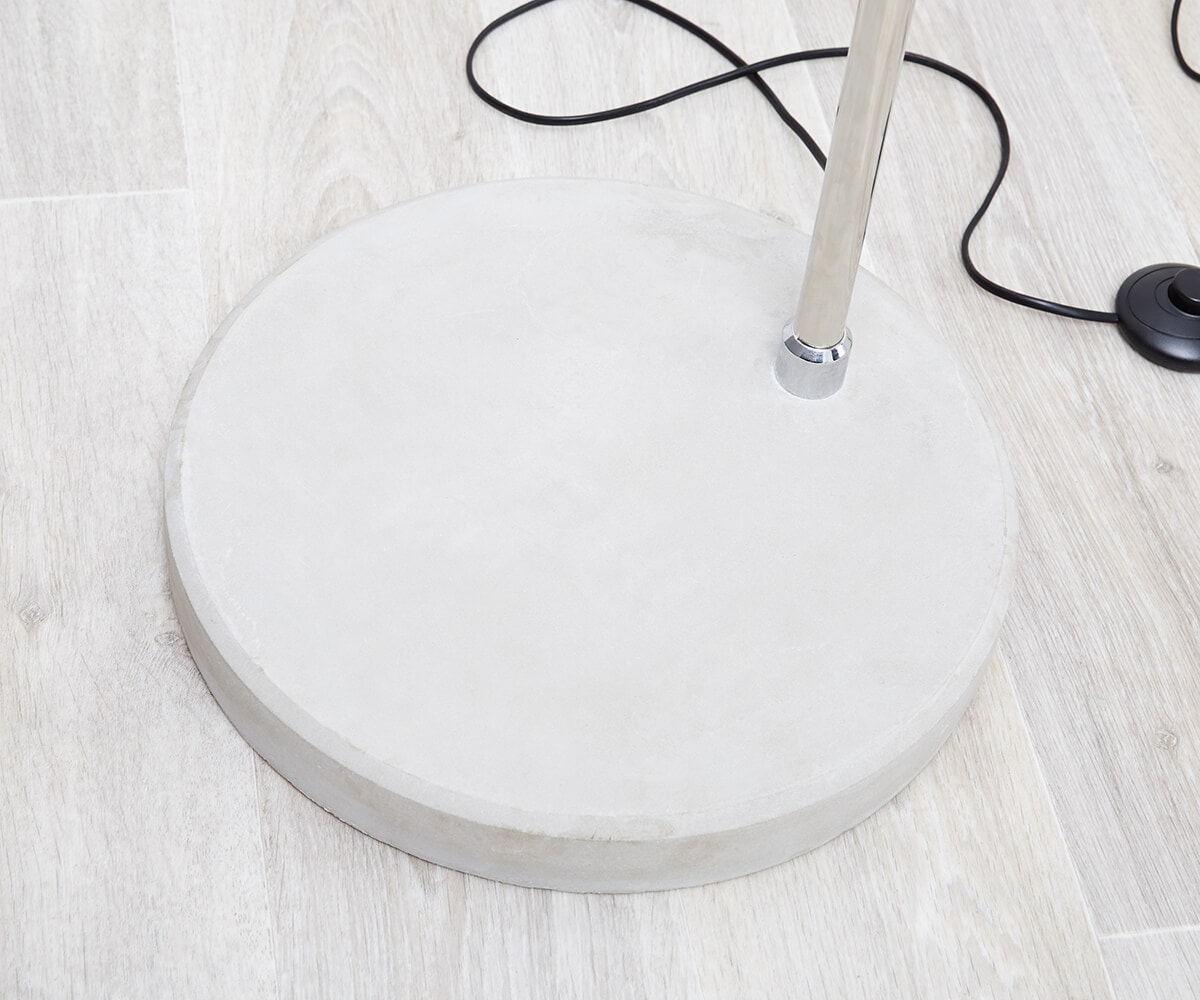 Bogenleuchte Big-Deal Eco Silber Weiss Betonfuß höhenverstellbar 5 Bogenleuchte Big-Deal Eco Silber Weiss Betonfuß höhenverstellbar 5
