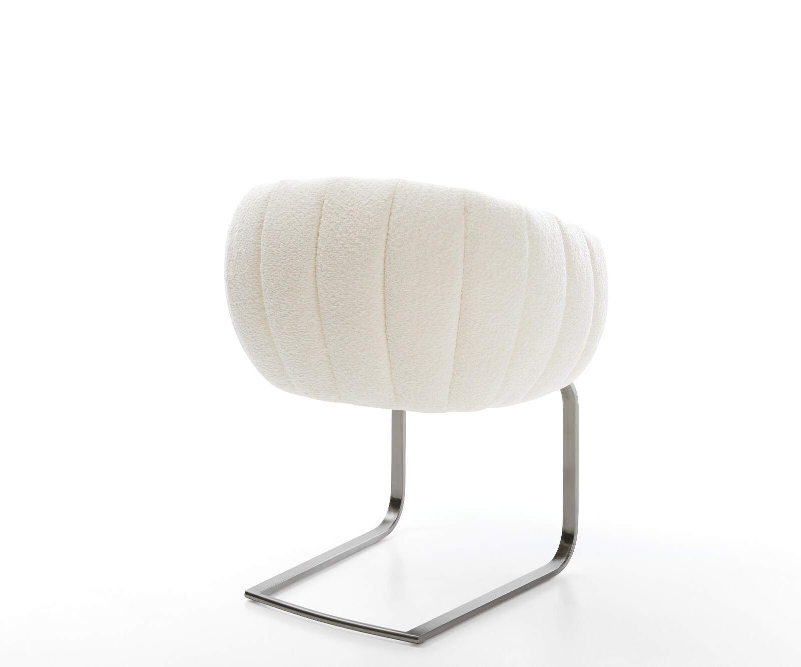 Freischwinger Jada-Flex Bouclé Weiß Freischwinger flach Graphit Taschenfederkern 4