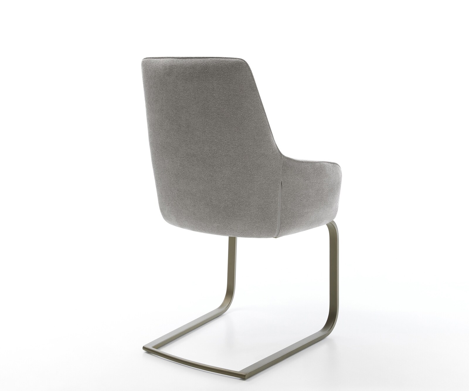Freischwinger Zelia-Flex mit Armlehnen Strukturstoff Soft Grau Freischwinger flach Effektfinish Titan Taschenfederkern 5