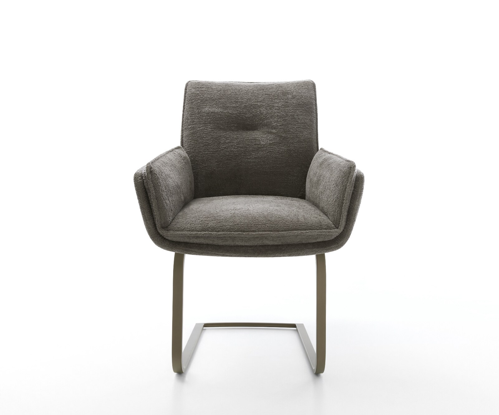 Freischwinger Nela-Flex Bouclé Soft Schlamm Freischwinger flach Effektfinish Titan 2