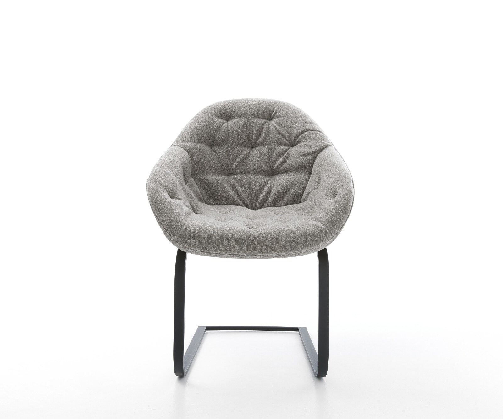 Freischwinger Gaio-Flex Strukturstoff Soft Grau Freischwinger flach Schwarz 1