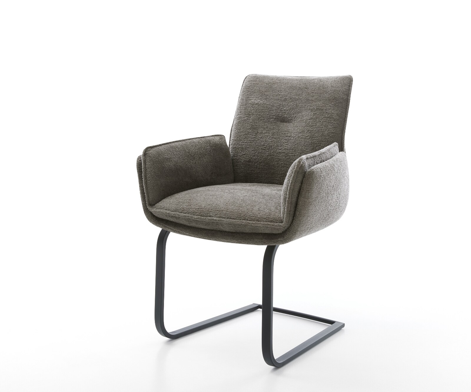 Freischwinger Nela-Flex Bouclé Soft Schlamm Freischwinger flach Schwarz