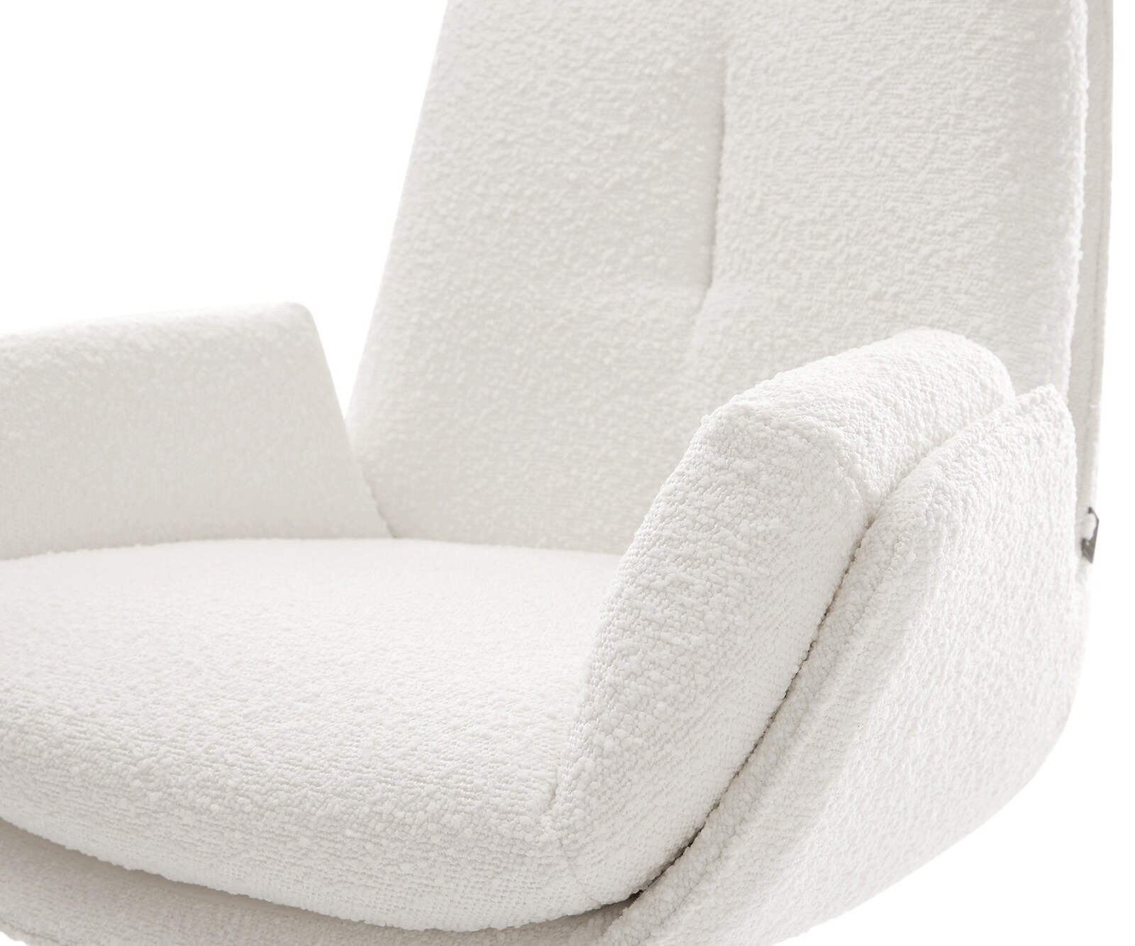 Freischwinger Clea-Flex Bouclé Creme-Weiß Freischwinger flach Weiß 3