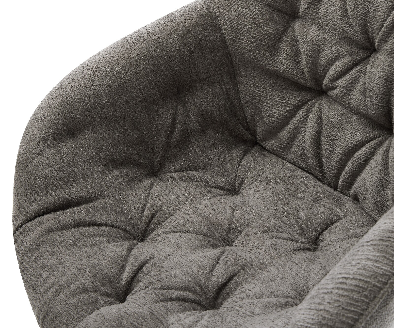 Drehstuhl Gaio-Flex Bouclé Soft Schlamm Kreuzgestell breit Weiß 360° drehbar Wippfunktion 4