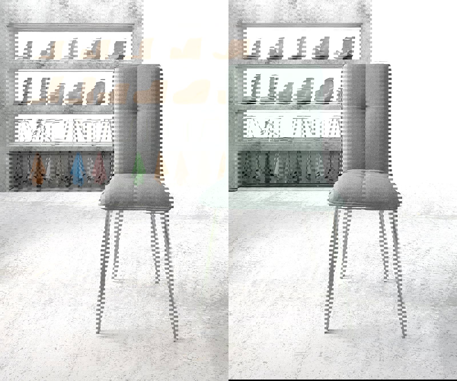 Esszimmerstuhl Maddy-Flex Stripes Mint 4-Fuß konisch Edelstahl 1 Esszimmerstuhl Maddy-Flex Stripes Mint 4-Fuß konisch Edelstahl 1