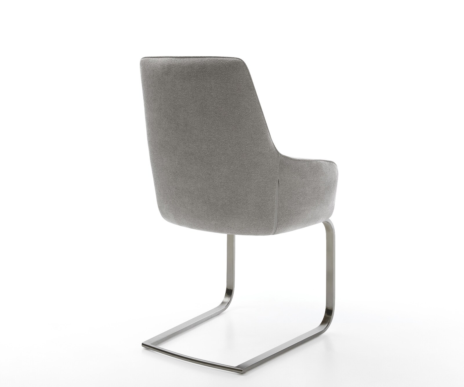Freischwinger Zelia-Flex mit Armlehnen Strukturstoff Soft Grau Freischwinger flach Graphit Taschenfederkern 5