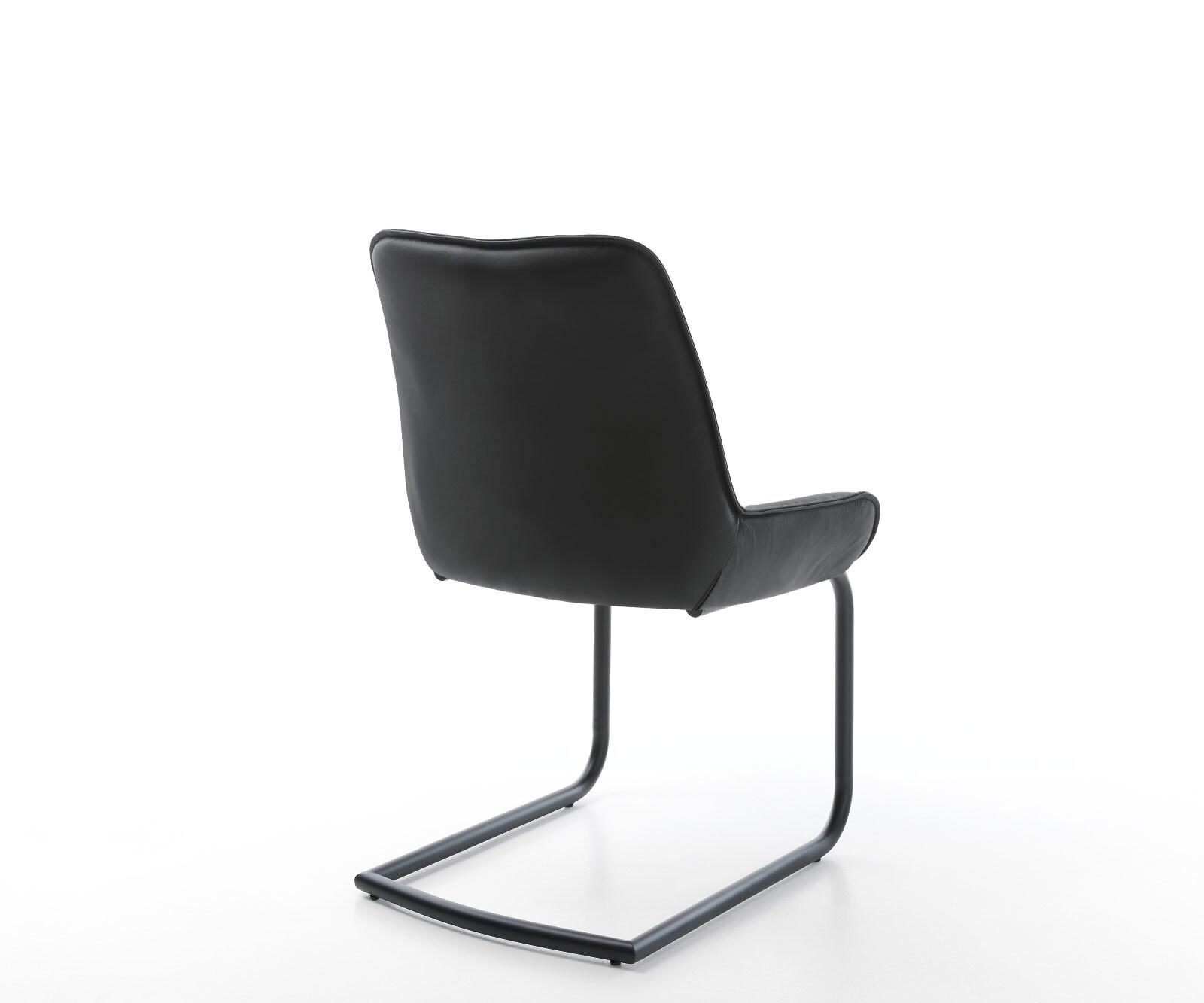 Freischwinger Taimi-Flex Echt-Leder Schwarz Freischwinger rund Schwarz 5