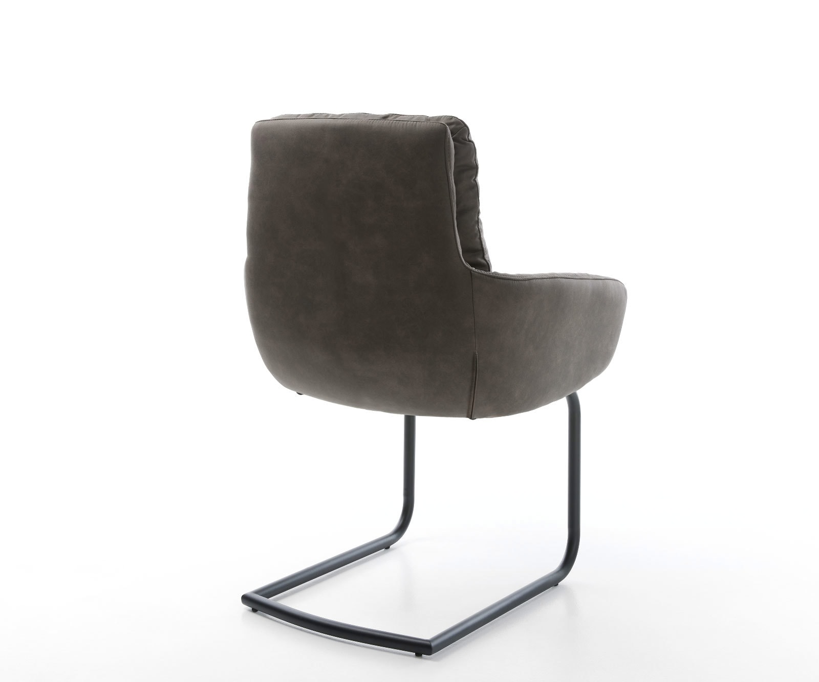 Freischwinger Abelia-Flex mit Armlehnen Mikrofaser Anthrazit Vintage Freischwinger rund Schwarz 4