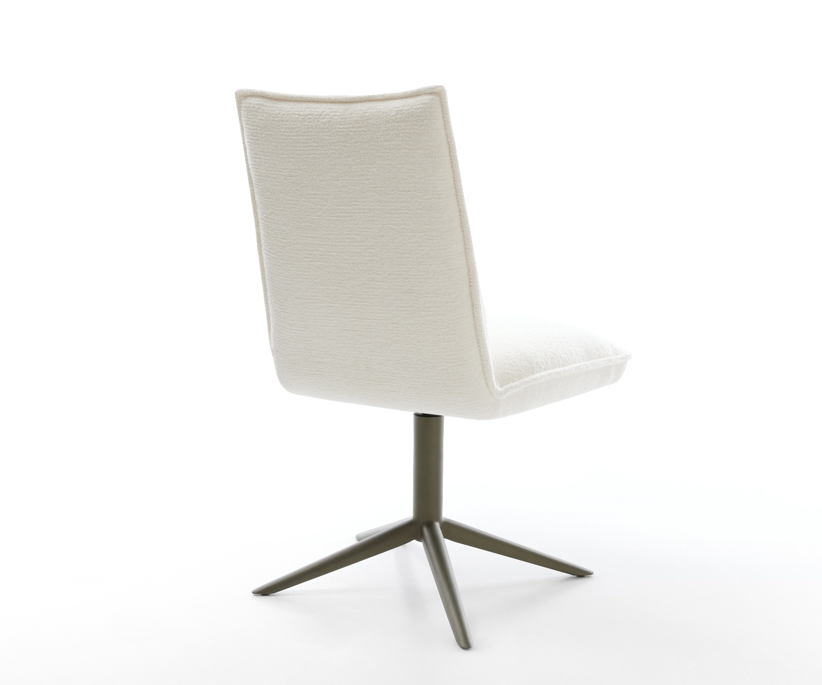 Drehstuhl Lelio-Flex Bouclé Soft Beige Fußkreuz Effektfinish Titan 360° drehbar Wippfunktion Taschenfederkern 4