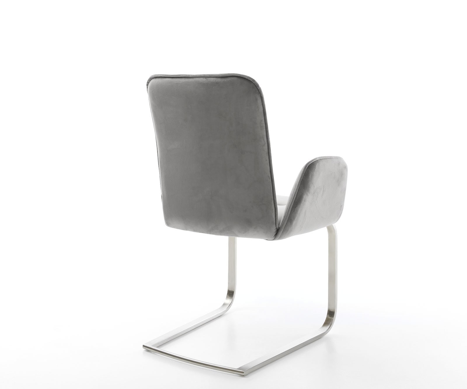 Freischwinger Vinja-Flex Samt Grau Freischwinger flach Edelstahl 4 Freischwinger Vinja-Flex Samt Grau Freischwinger flach Edelstahl 4