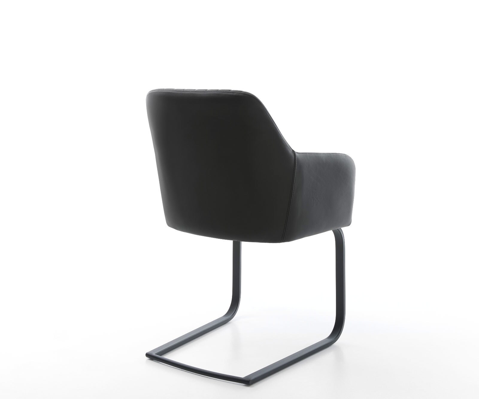 Freischwinger Greg-Flex Echt-Leder Schwarz Freischwinger flach Schwarz Taschenfederkern 4