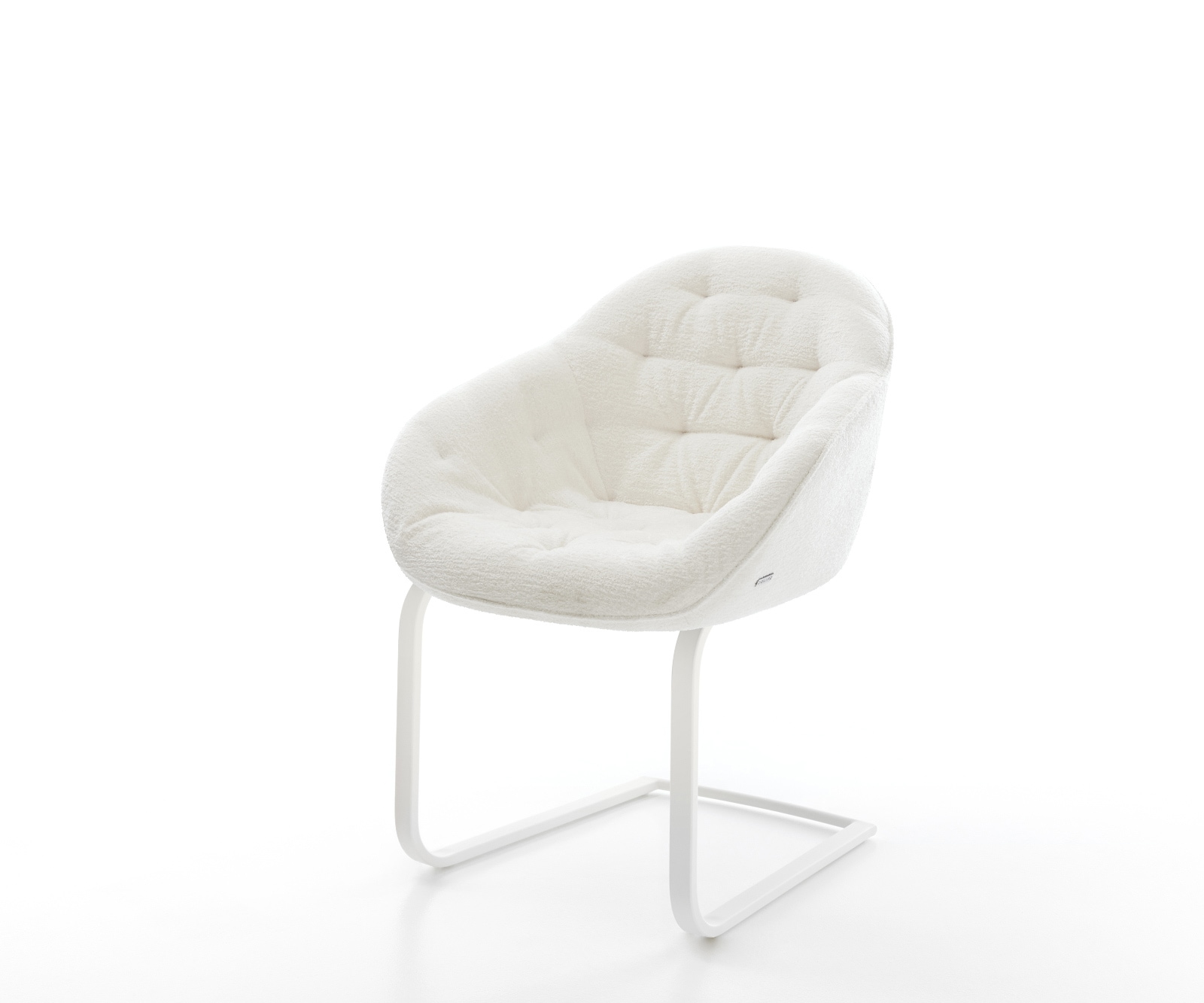 Freischwinger Gaio-Flex Bouclé Soft Beige Freischwinger flach Weiß