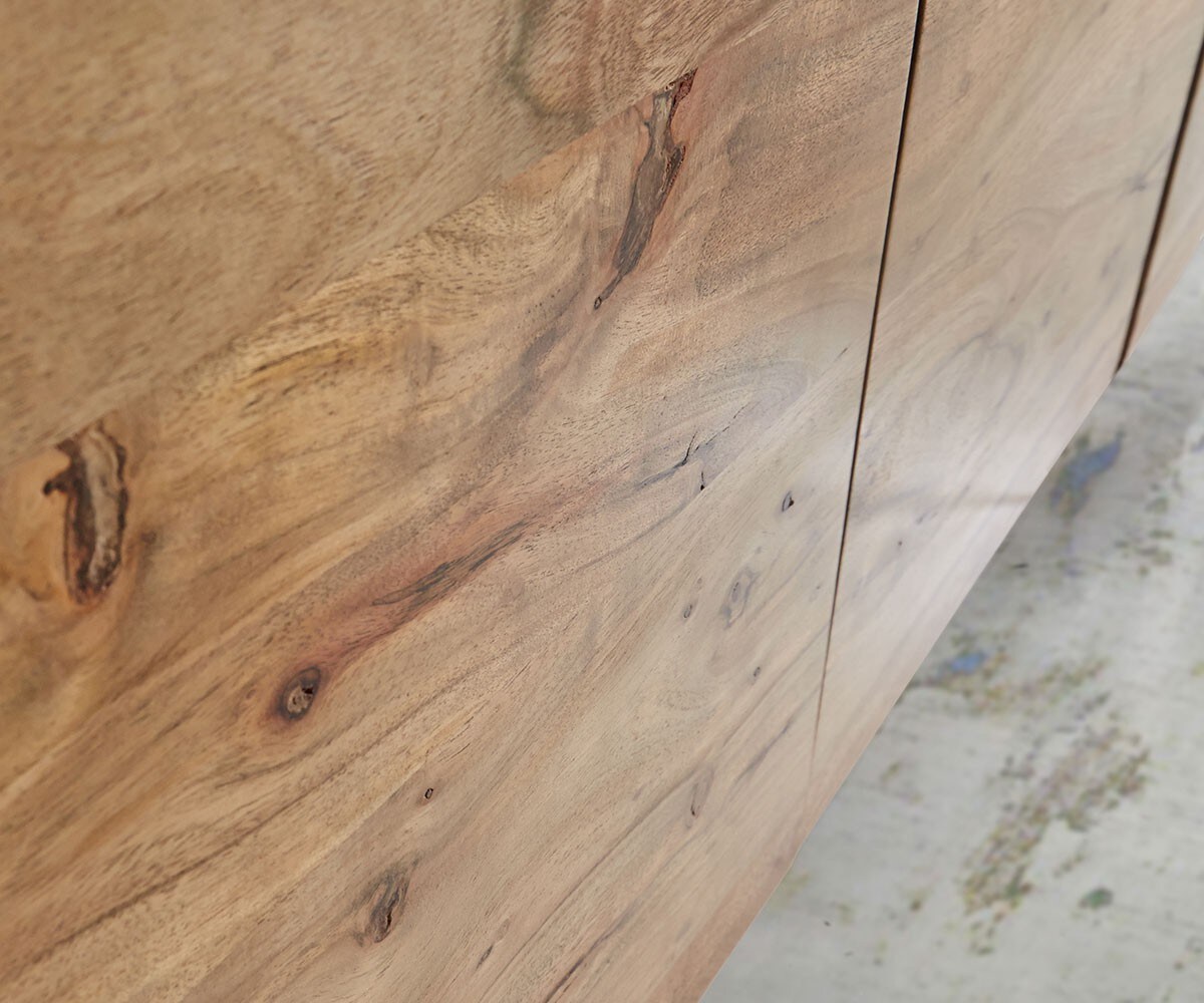 Sideboard Live-Edge 172 cm Akazie Natur 4 Türen 4 Schübe 6