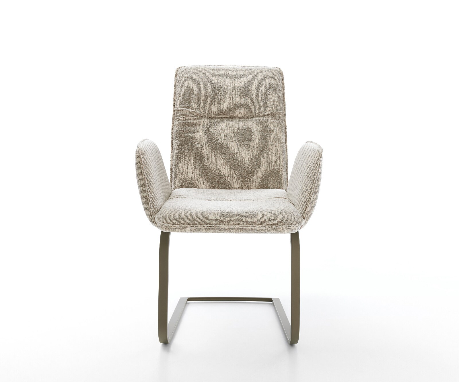 Freischwinger Vinja-Flex Webstoff Soft Beige Freischwinger flach Effektfinish Titan 1