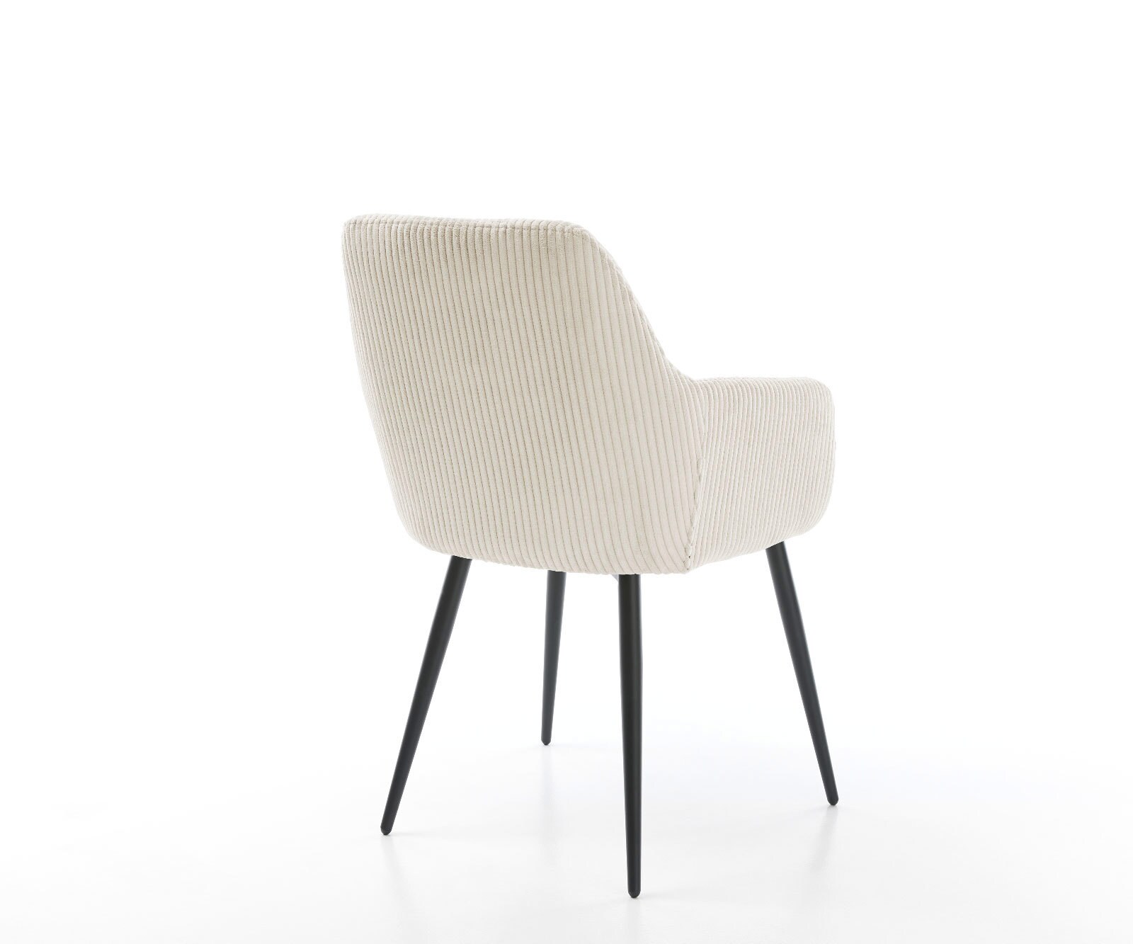 Esszimmerstuhl Pejo-Flex Cord Beige 4-Fuß konisch Schwarz Taschenfederkern 5