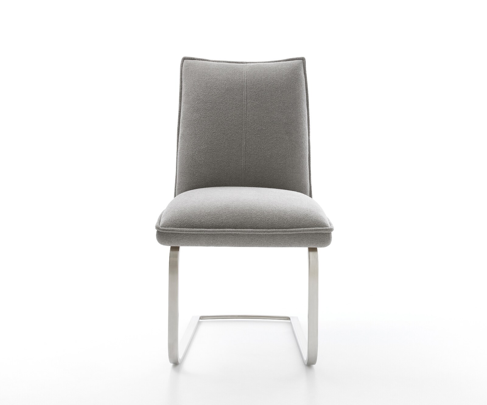 Freischwinger Lelio-Flex Strukturstoff Soft Grau Freischwinger flach Edelstahl Taschenfederkern 1