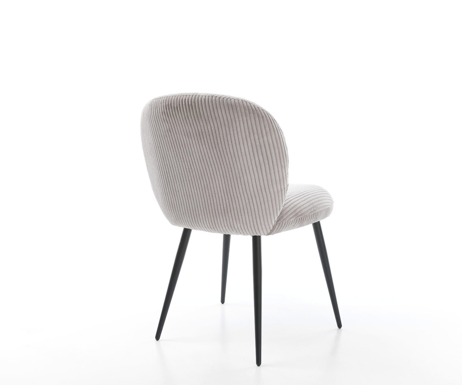 Esszimmerstuhl Nube-Flex Cord Silbergrau 4-Fuß konisch Schwarz Taschenfederkern 4 Esszimmerstuhl Nube-Flex Cord Silbergrau 4-Fuß konisch Schwarz Taschenfederkern 4