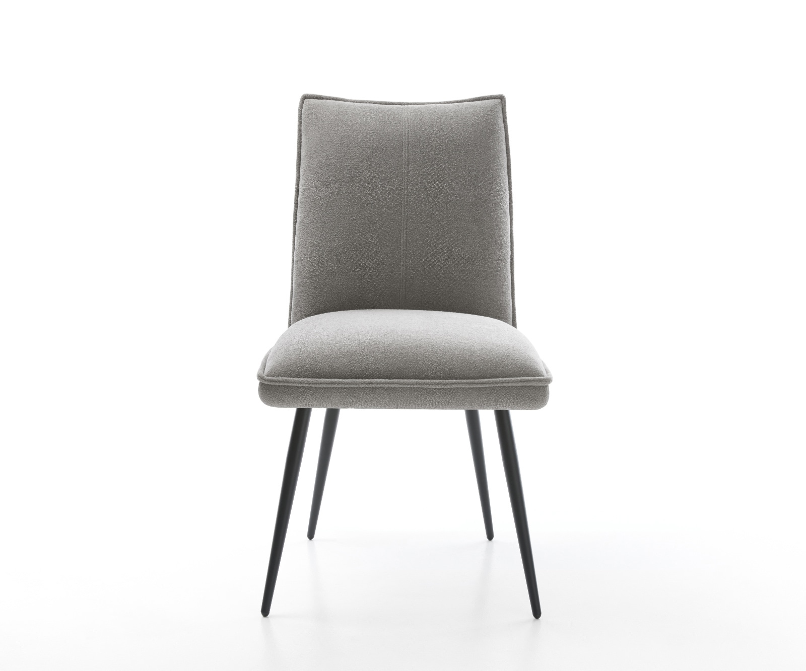 Esszimmerstuhl Lelio-Flex Strukturstoff Soft Grau 4-Fuß konisch Schwarz Taschenfederkern 2