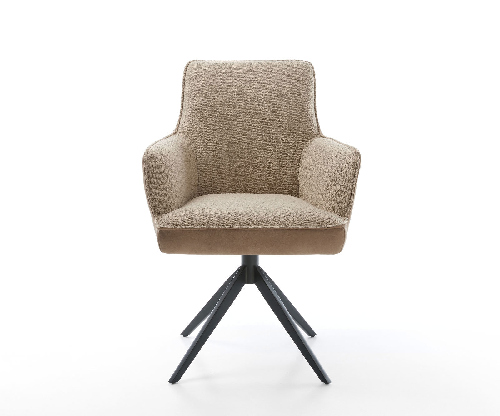 Drehstuhl Heira-Flex mit Armlehnen Materialmix Schlamm Kreuzgestell breit Schwarz 360° drehbar Wippfunktion Taschenfederkern 1 Drehstuhl Heira-Flex mit Armlehnen Materialmix Schlamm Kreuzgestell breit Schwarz 360° drehbar Wippfunktion Taschenfederkern 1