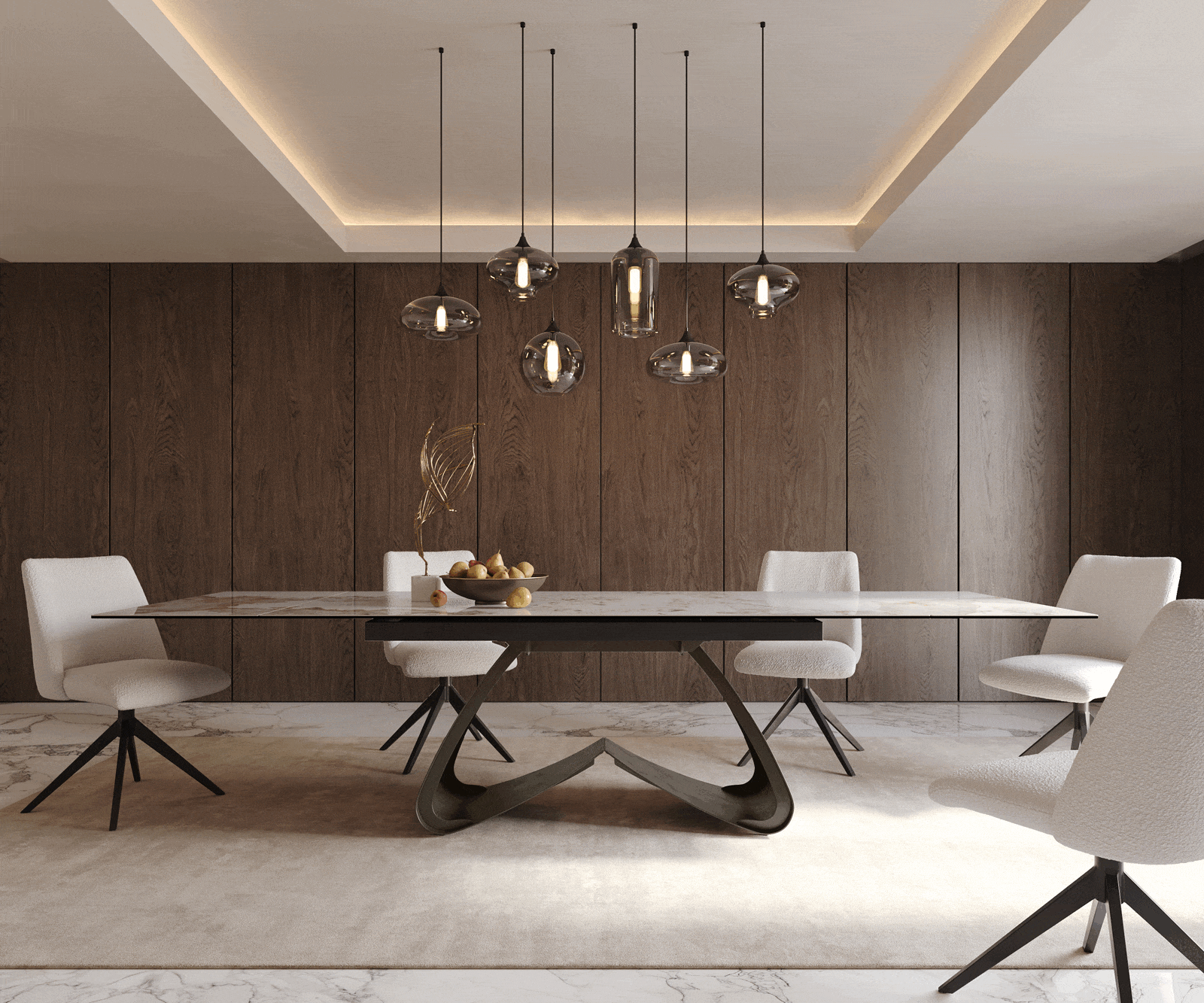 Esstisch Edge 200-300x100 Keramik Minas Melange Weiß-Beige W-Gestell Effektfinish Titan Ausziehbar 5 Esstisch Edge 200-300x100 Keramik Minas Melange Weiß-Beige W-Gestell Effektfinish Titan Ausziehbar 5