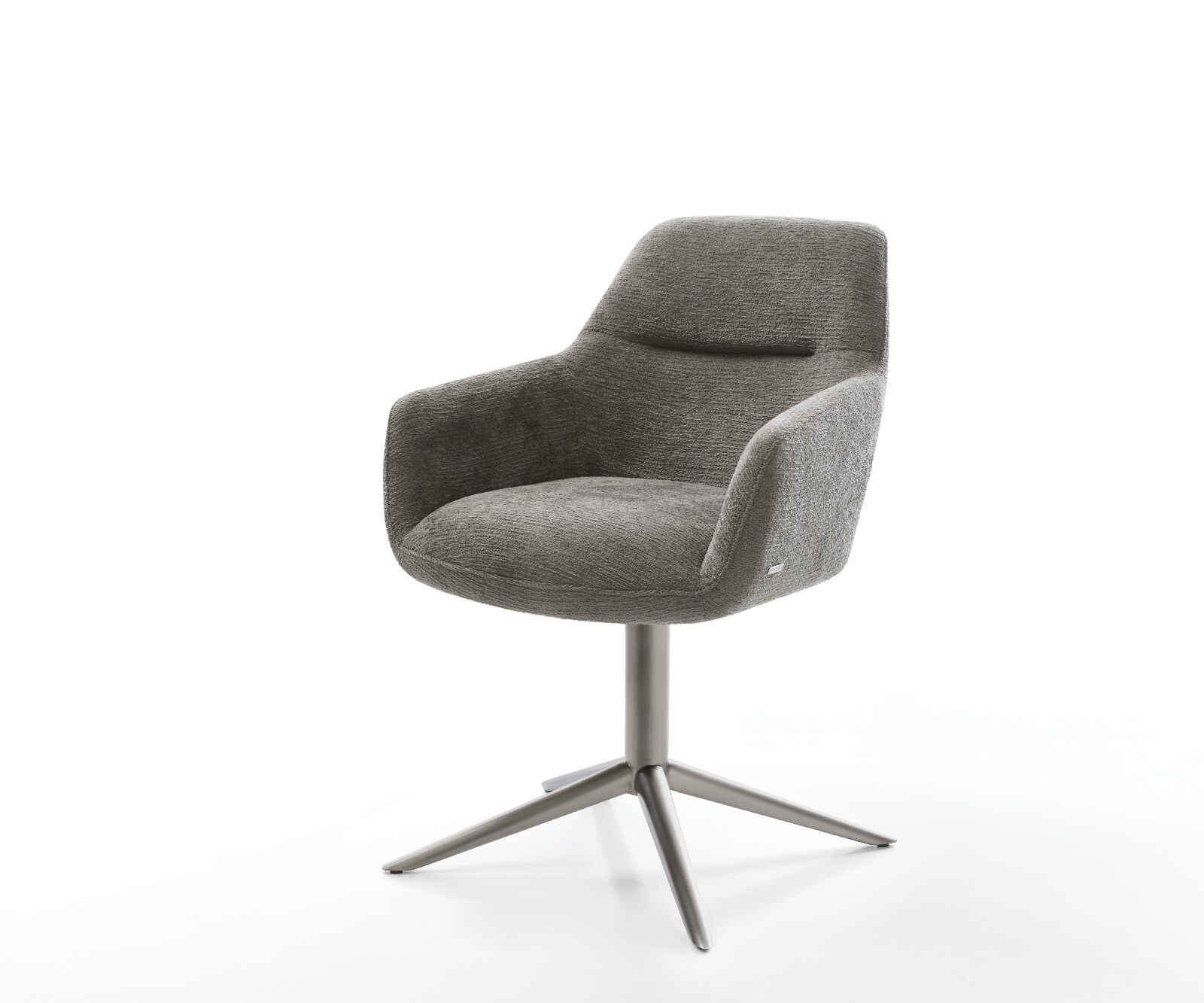 Drehstuhl Pejo-Flex Bouclé Soft Schlamm Fußkreuz Graphit 360° drehbar Wippf günstig online kaufen