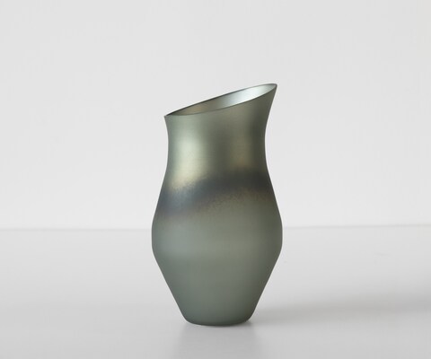 Vase Curvia B18 x T11 x H41 cm Glas Aurora Mundgeblasen