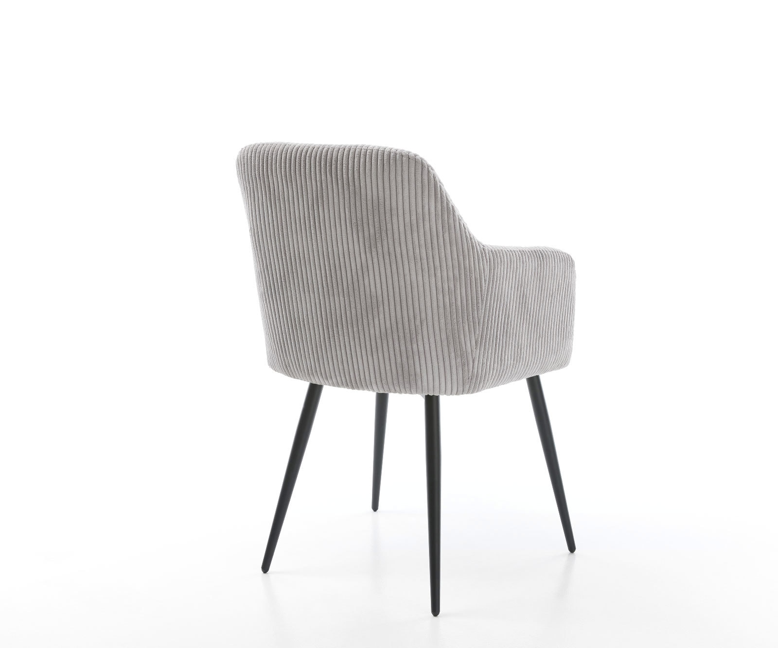 Esszimmerstuhl Greg-Flex Cord Silbergrau 4-Fuß konisch Schwarz Taschenfederkern 4 Esszimmerstuhl Greg-Flex Cord Silbergrau 4-Fuß konisch Schwarz Taschenfederkern 4